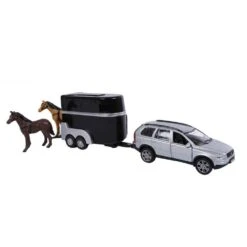 Kids Globe Traffic Volvo XC90 Auto Met Paardentrailer