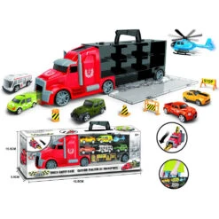 No Brand Vrachtwagen Met 5 Auto's + 1 Helikopter 11 No Brand Vrachtwagen Met 5 Auto's + 1 Helikopter -speelgoedwinkel 1982609 d07219b9